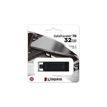 Флеш пам'ять 32Gb USB3.2 Type-C Kingston DataTraveler 70 Black (DT7032GB) 28492 фото
