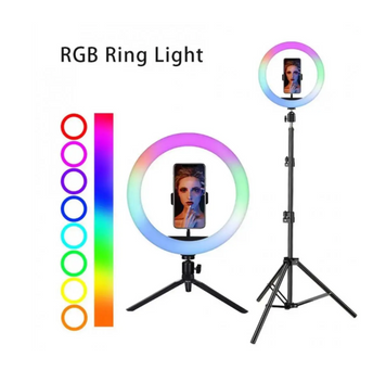Кільцева лампа для фото з триногою LJJ36 (36см) RGB 49545 фото