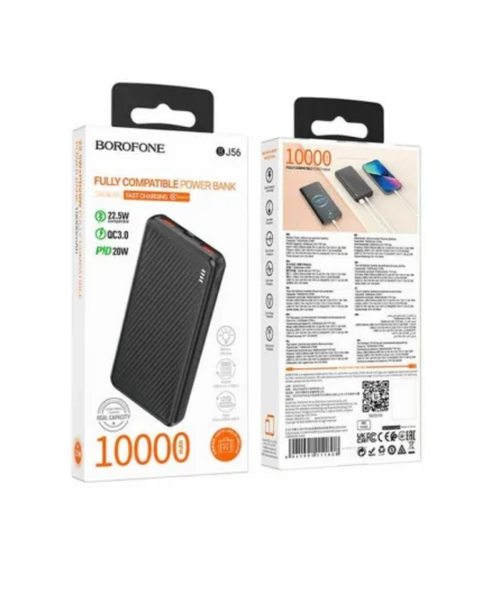 Додатковий акумулятор Borofone BJ56A 10000 mAh Black 54584 фото