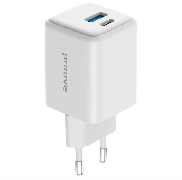 Адаптер мережевий Proove Pocket GaN 30W Type-C+USB White 55167 фото