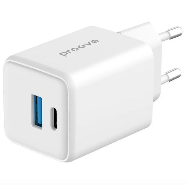 Адаптер мережевий Proove Pocket GaN 30W Type-C+USB White 55167 фото