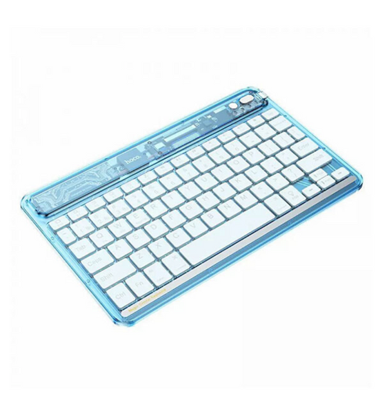 Клавіатура HOCO S55 Transparent RGB Wireless Keyboard Blue 47714 фото
