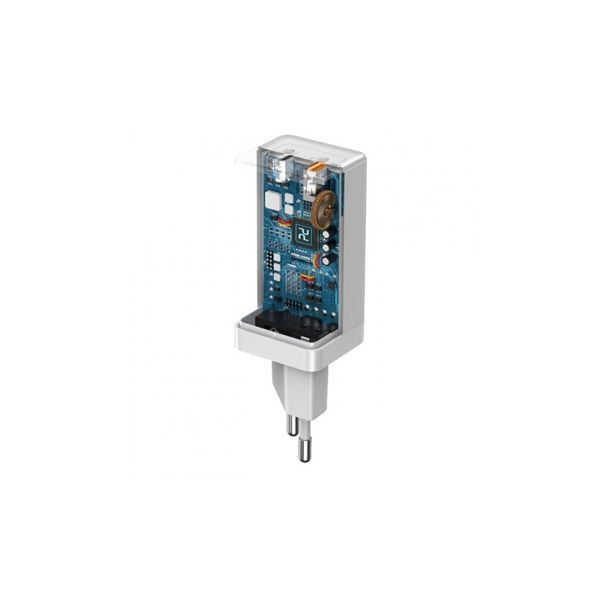 Адаптер мережевий Baseus GaN2 Lite Quick Charger C+U 65W White 38346 фото