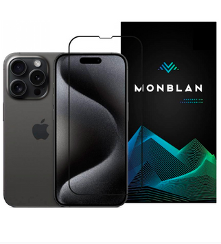 Захисне скло Monblan для iPhone 13 Pro Max/14 Plus 2.5D Anti Static 0.26mm Black 48152 фото