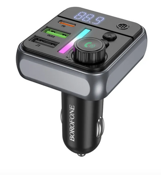 FM-модулятор Borofone BC50 Ascenso PD20W+QC3.0 Black 53059 фото