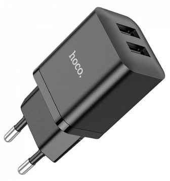 Адаптер мережевий Hoco N25 Black 45850 фото