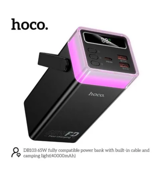 Додатковий акумулятор Hoco DB103 40000mAh Black 54586 фото