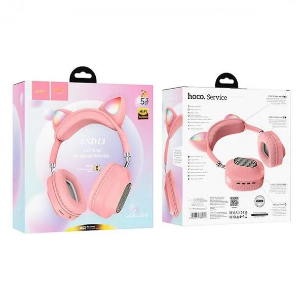 Навушники накладні Bluetooth Hoco ESD13 Pink 43048 фото