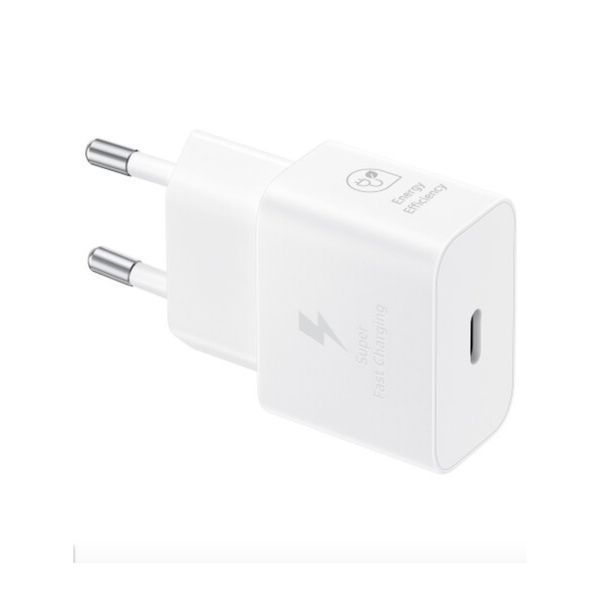 Мережевий зарядний пристрій Samsung EP-T2510XWEGEU 25W + кабель USB Type C 1 м White 45779 фото