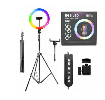 Кільцева лампа для фото з триногою Led Лампа (MJ30) 30 см (6 colors) 43838 фото