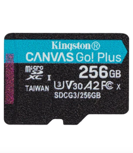 Карта памяті MicroSDXC 256GB UHS-I/U3 Class 10 Kingston Canvas Go! Plus R170/W90 MB/s 33889 фото