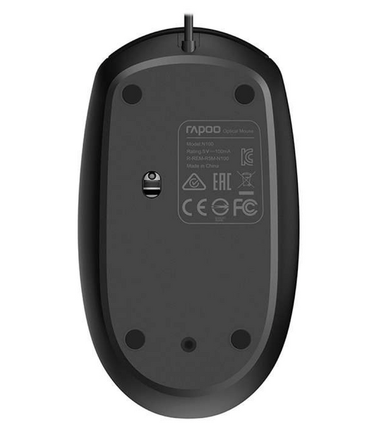 Мишка Rapoo N100 Black USB 22607 фото