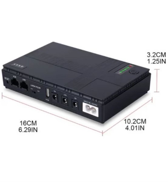 Джерело безперебійного живлення DC UPS DC1018P 10400mAh Black 48034 фото