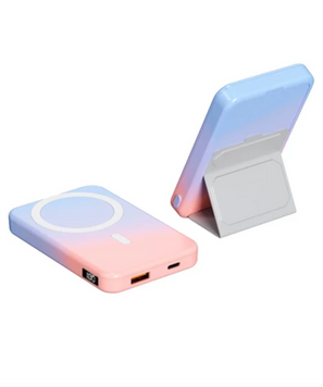Додатковий акумулятор JJT A-27 MagSafe 22.5W 10000 mAh Blue-Pink 51438 фото