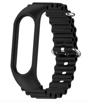 Ремінець для браслета Ocean Band Xiaomi Mi Band 3/4/5/6/7 Black 53019 фото