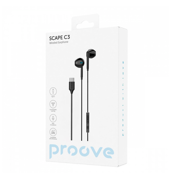 Навушники Proove Scape C3 Type-C Black 49494 фото