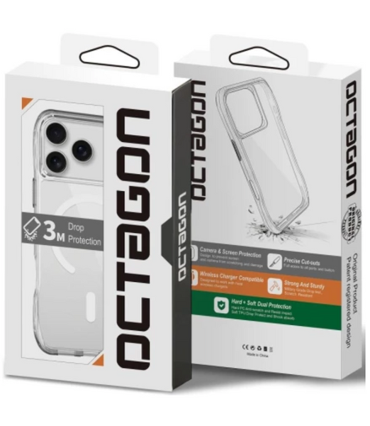 Накладка Octagon MagSafe iPhone 17 Pro Transparent 52931 фото