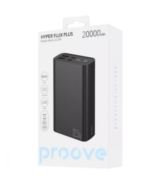 Додатковий акумулятор Proove Hyper Flux Plus 22.5W 20000 mAh Black 51922 фото