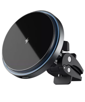 Автомобільний тримач + Безпровідна зарядка Proove Titanium Circle Qi2 15W Gray 51465 фото