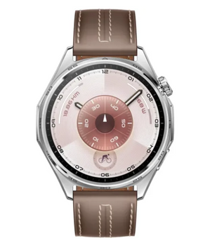 Смарт-годинник Huawei Watch GT 6 46 mm Steel with Brown Composite Leather Strap (55020FTW) 54265 фото