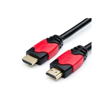 Кабель Atcom HDMI - HDMI V 2.0 (MM), 4K, 1 м, BlackRed (24941) пакет 44797 фото