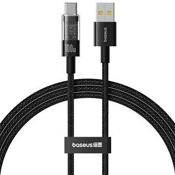 Кабель Baseus Gem Fast-Charge Type-C to Type-C 100W 2m Black 49018 фото