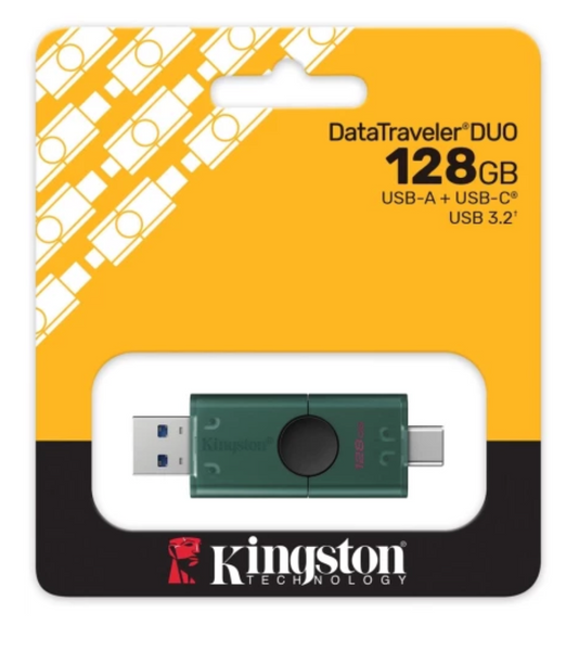 Флеш пам`ять Kingston DataTraveler Duo 128GB USB-A + USB-С 3.2 Green 52729 фото
