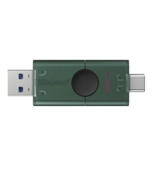 Флеш пам`ять Kingston DataTraveler Duo 128GB USB-A + USB-С 3.2 Green 52729 фото