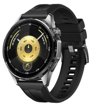 Смарт-годинник Huawei Watch GT 6 46 mm Black with Black Fluoroelastomer Strap (55020FTW) 54266 фото