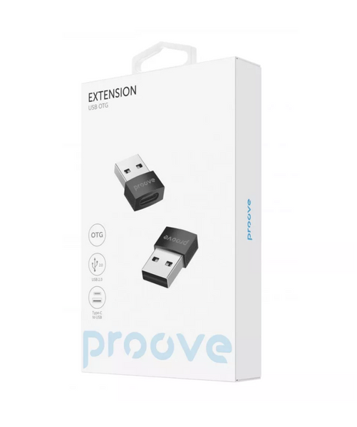 Перехідник OTG Proove Extension Type-C-USB Black 54471 фото