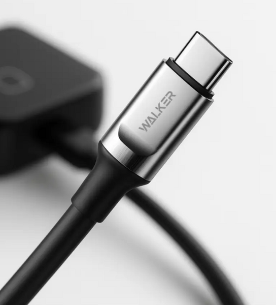 Кабель Walker C915 USB-A - Type-C 1m Black 52546 фото