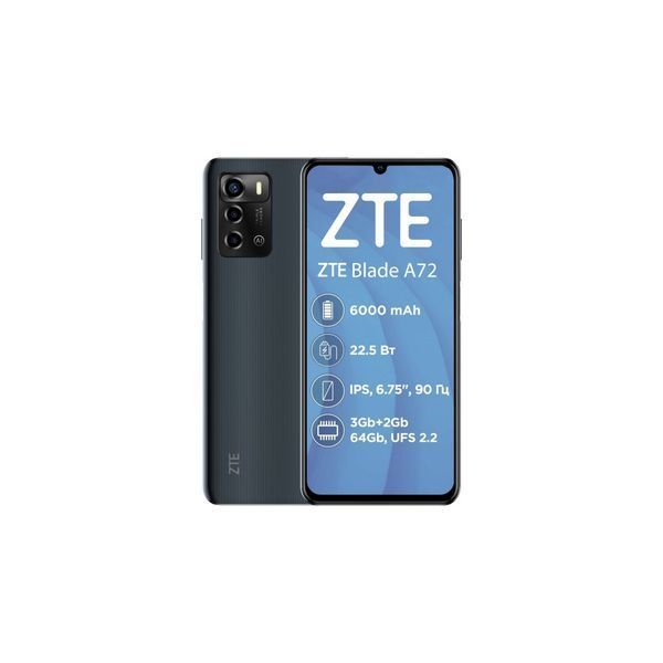 ZTE Blade A72 3/64Gb Gray 37592 фото
