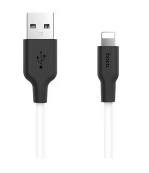 Кабель Lightning Hoco X21 Plus Silicone Lightning Black/White 2m 30118 фото