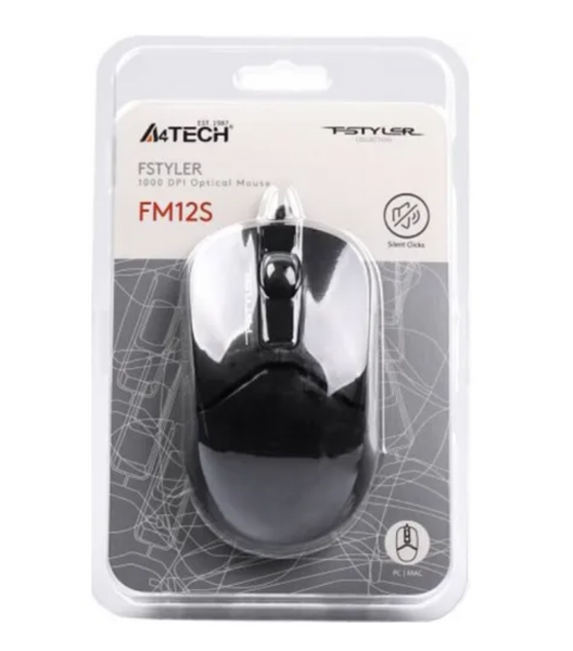 Мишка дротова A4Tech Fstyler FM12S Black 54650 фото