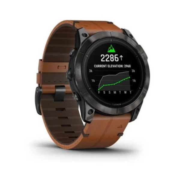 Garmin Epix Pro Gen 2 Sapphire 51mm Carbon G. DLC Tit. with Chestnut L. Band (010-02804-30) 45155 фото