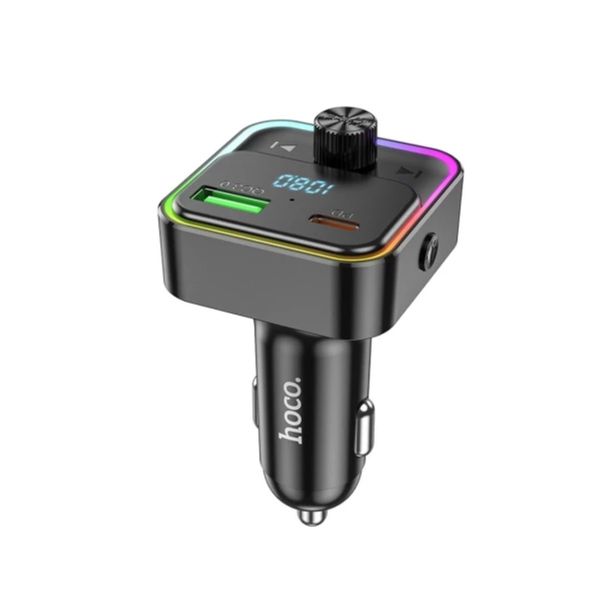 FM Модулятор HOCO E81 Fantasy PD30W+QC3.0 car BT FM transmitter Black 45519 фото