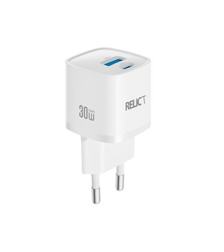 Мережевий зарядний пристрій Relict JetMini GaN 30W + Type-C - Type-C White 54307 фото