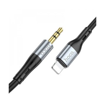 Подовжувач НОСО UPA22 AUX silicone audio cable 1m. Black 38794 фото