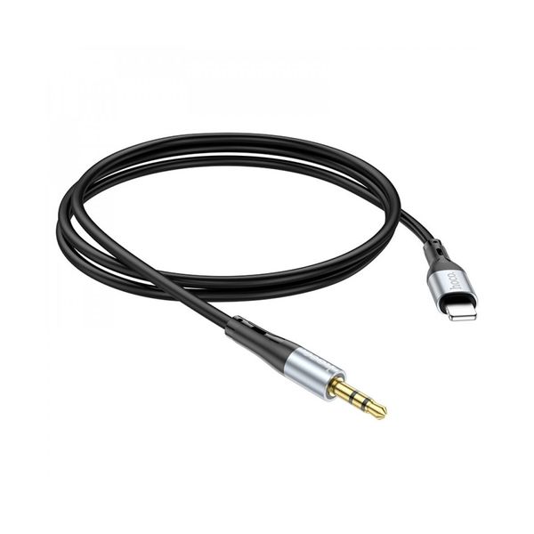 Подовжувач НОСО UPA22 AUX silicone audio cable 1m. Black 38794 фото